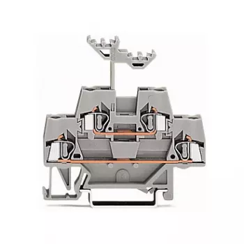 Bloco de terminais WAGO 280-519 de 2 condutores Push-in CAGE CLAMP, 2,5 mm², cinzento, montagem em calha DIN