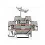 Bloco de terminais WAGO 280-519 de 2 condutores Push-in CAGE CLAMP, 2,5 mm², cinzento, montagem em calha DIN
