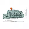 WAGO 2003-6641 borne de instalação com faca de seccionamento rotativa