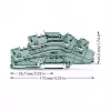 Borne de passagem WAGO 2003-6642, TOPJOB® S, 2 condutores, 4 mm², cinzento, 800 V, 24 A