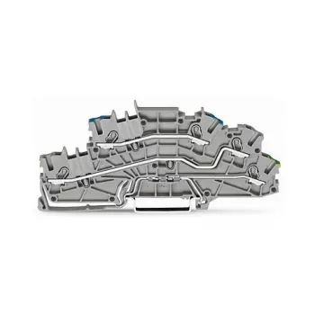 WAGO 2003-6646 borne de instalação multinível, N/L/PE, 2,5 mm², Push-in CAGE CLAMP, cinzento