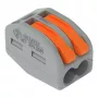 Borne de ligação WAGO 222-412 de 2 condutores, cinzento/transparente, 32A, 400V