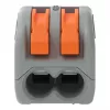 Borne de ligação WAGO 222-412 de 2 condutores, cinzento/transparente, 32A, 400V
