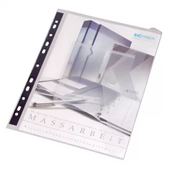 Eichner pasta de documentos transparente A4 pack de 5
