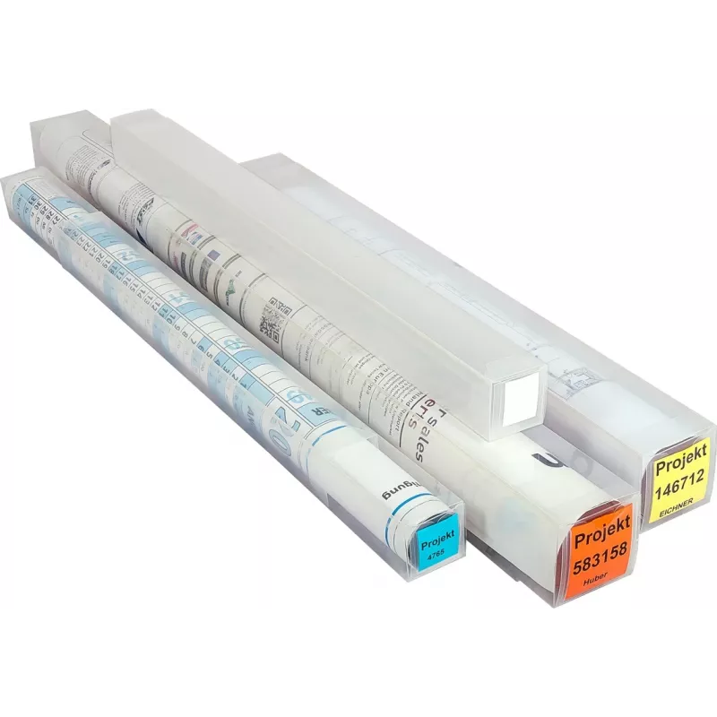 Eichner tubo porta-plantas 4,5 cm transparente – tubo para arrumação de documentos