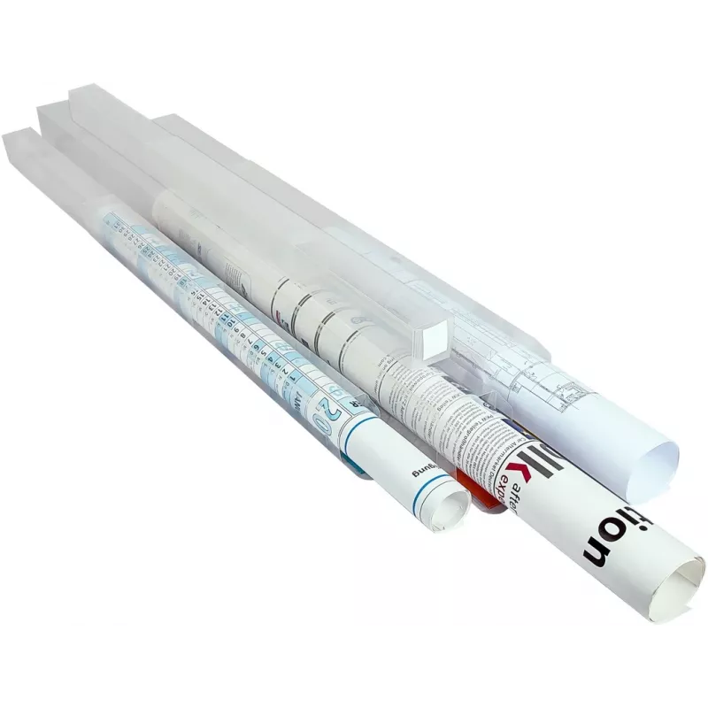 Eichner tubo porta-plantas 4,5 cm transparente – tubo para arrumação de documentos