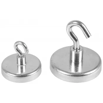 Crochés magnéticos Eichner prateados, metal Ø 3,6 x 1,7 cm, 5 unid.