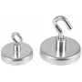 Crochés magnéticos Eichner prateados, metal Ø 3,6 x 1,7 cm, 5 unid.