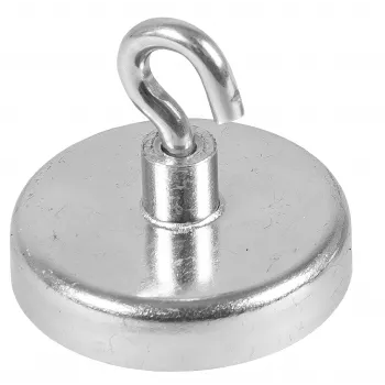 Crochés magnéticos Eichner prateados, metal Ø 3,6 x 1,7 cm, 5 unid.