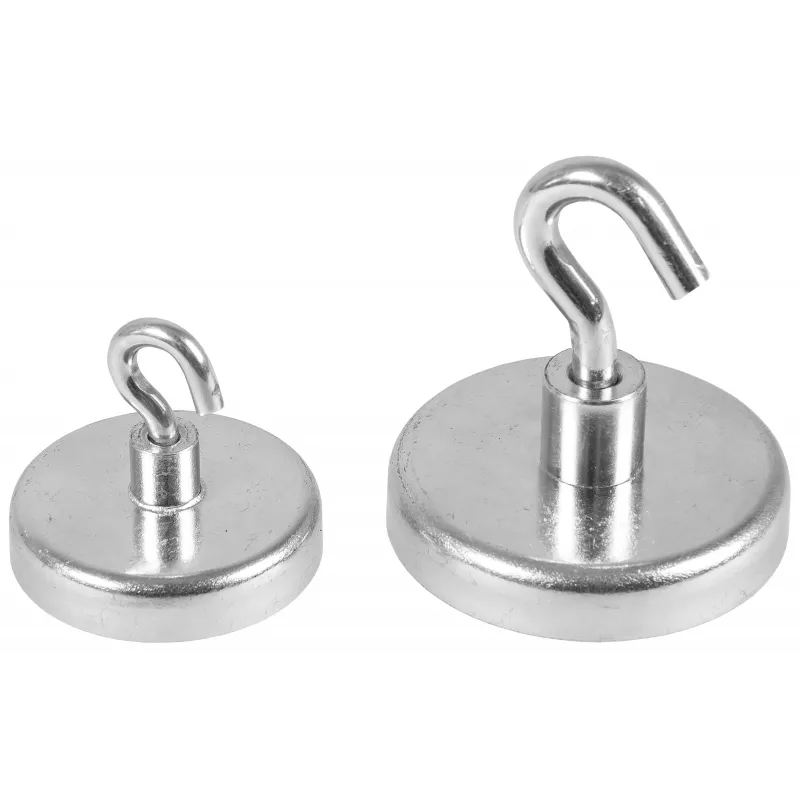 Crochés magnéticos Eichner prateados, metal Ø 3,6 x 1,7 cm, 5 unid.