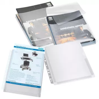 Eichner 10 Pastas de documentos com elástico A4 transparente polipropileno