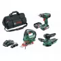 BOSCH PSR 1800 Li-2 + PST 18 Li + AdvancedOrbit 18 conjunto de ferramentas a bateria 18 V, 2 baterias (06039A310W)