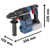 BOSCH POWERTOOLS kit combinado 18V aparafusadora a bateria, chave de impacto, martelo perfurador, rebarbadora (kit de 4 ferramentas)