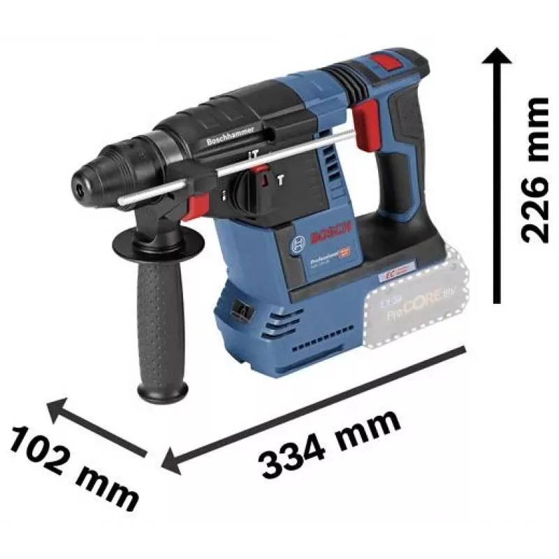 BOSCH POWERTOOLS kit combinado 18V aparafusadora a bateria, chave de impacto, martelo perfurador, rebarbadora (kit de 4 ferramentas)