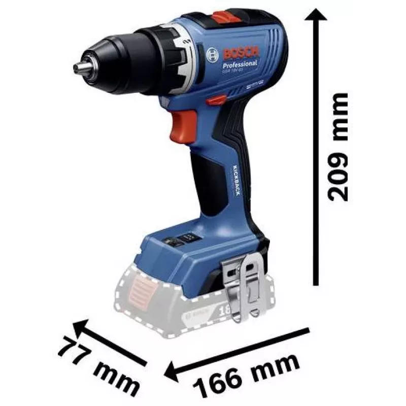 BOSCH POWERTOOLS kit combinado 18V aparafusadora a bateria, chave de impacto, martelo perfurador, rebarbadora (kit de 4 ferramentas)