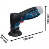 BOSCH PowerTools lixadora excêntrica GEX 12V-75 (em caixa)