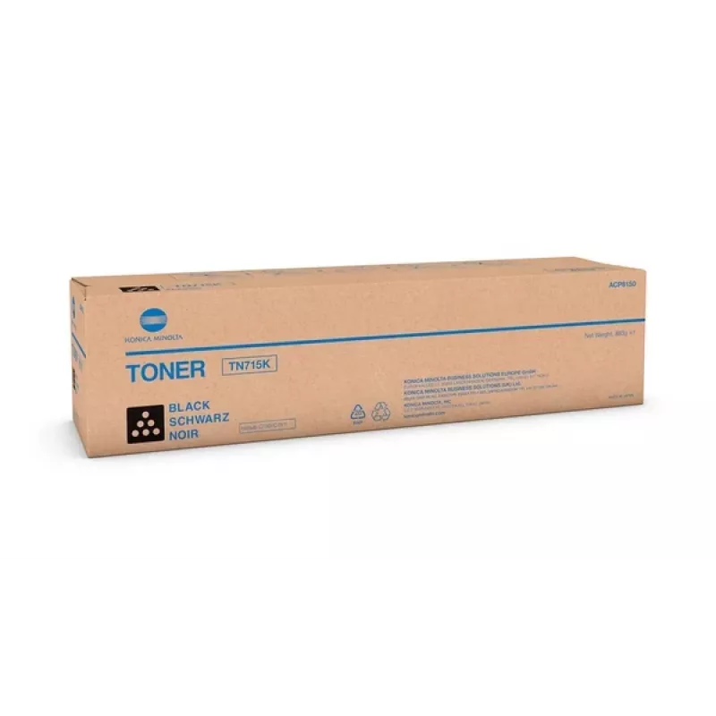 Konica Minolta TN-715K Cartucho de toner preto ACP8150 para Bizhub C750i/C650i