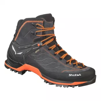 Botas de caminhada SALEWA Mountain Trainer Mid GTX - Asphalt/Fluo Orange - UK 10 (EU 44.5)