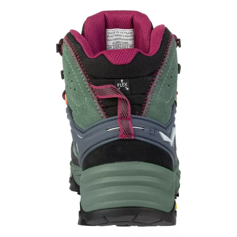 Botas de caminhada SALEWA Alp Trainer 2 Mid GTX mulher - Duck Green / Rhododendron - UK 4 (EU 36,5)
