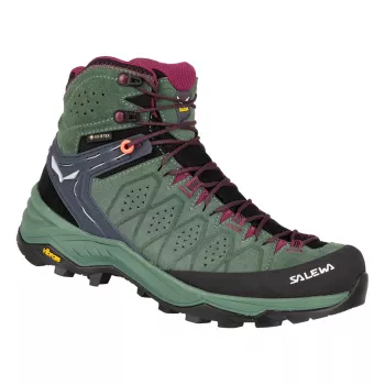Botas de caminhada SALEWA Alp Trainer 2 Mid GTX mulher - Duck Green/Rhododendron - UK 6 (EU 39)