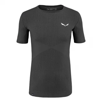 Salewa Zebru Medium Warm T-shirt de merino para homem Onyx M