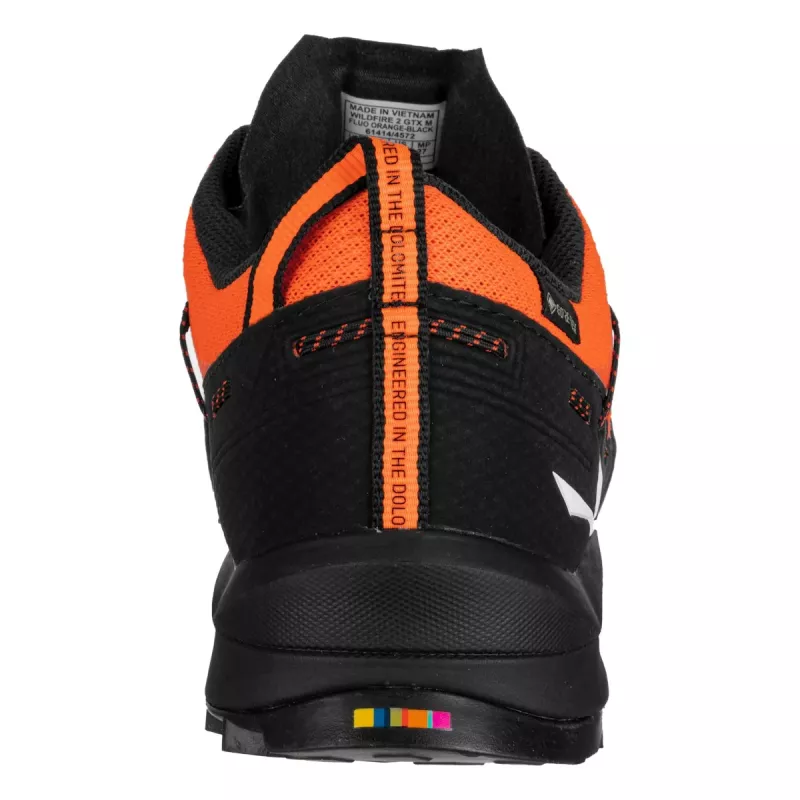 Sapatos de aproximação Salewa Wildfire 2 GTX - Fluo Orange/Preto, Tamanho EU 46,5