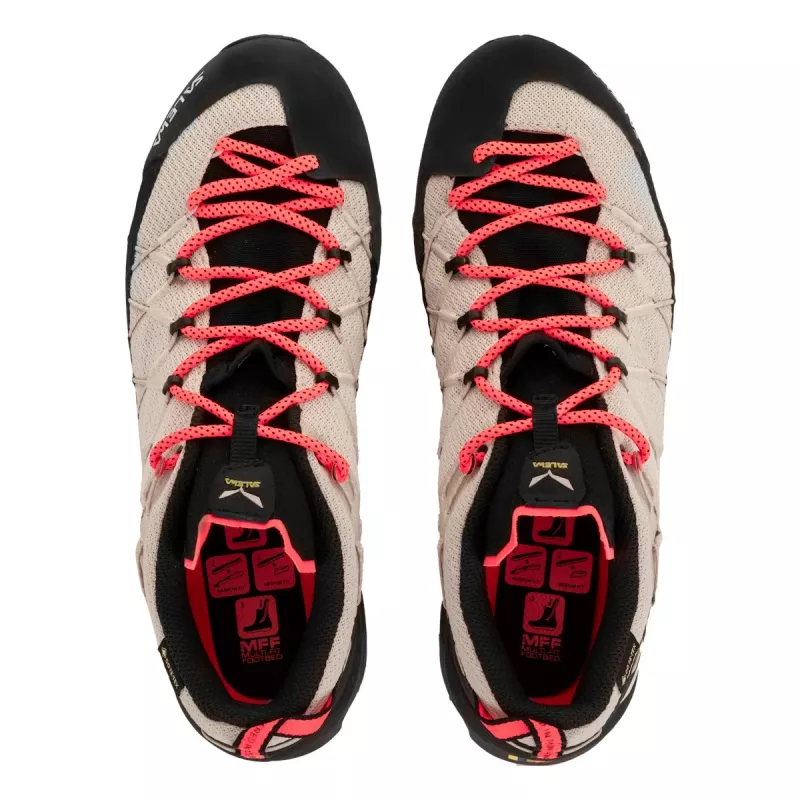 Salewa Wildfire 2 GTX Sapatos de aproximação para mulher - Oatmeal/Preto, Tamanho 38