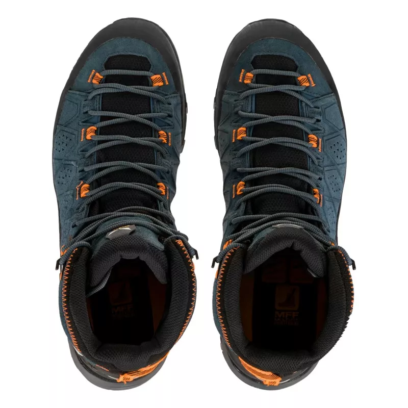 Botas de caminhada Salewa Alp Trainer 2 Mid GTX Dark Denim/Fluo Orange UK 8 (EU 42)