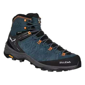 SALEWA Alp Trainer 2 Mid GTX Sapatos de caminhada - Dark Denim/Fluo Orange - UK 11 (EU 46)