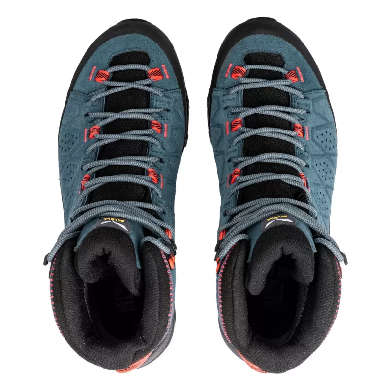 Botas de caminhada Alp Trainer 2 Mid GTX para mulher SALEWA - Java Blue/Fluo Coral - UK 4 (EU 36,5)