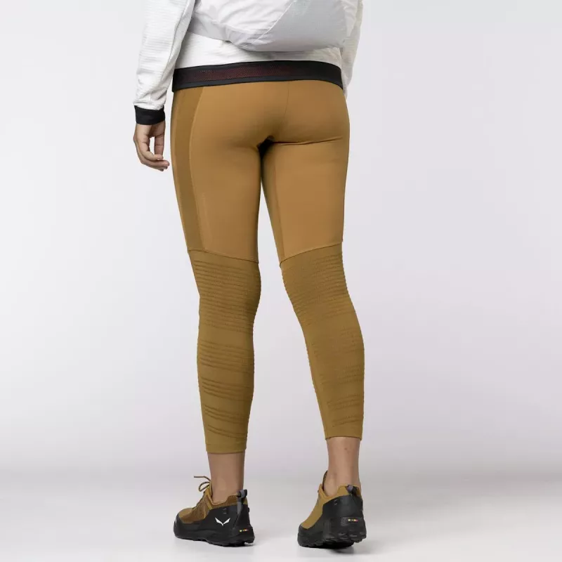 Collants Salewa Pedroc Dry Resp Hybrid de mulher - Golden Brown, XS/S