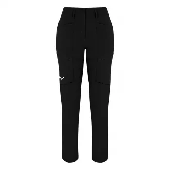 Calças de caminhada Salewa Puez DST para mulher - Black Out, XS