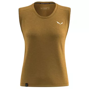 Salewa T-shirt sem mangas Eagle Minilogo Am - Golden Brown - Tamanho M