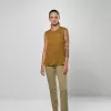 Salewa T-shirt sem mangas Eagle Minilogo Am - Golden Brown - Tamanho M
