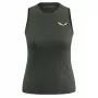 Salewa T-shirt sem mangas Puez Dry para mulher - M, Dark Olive
