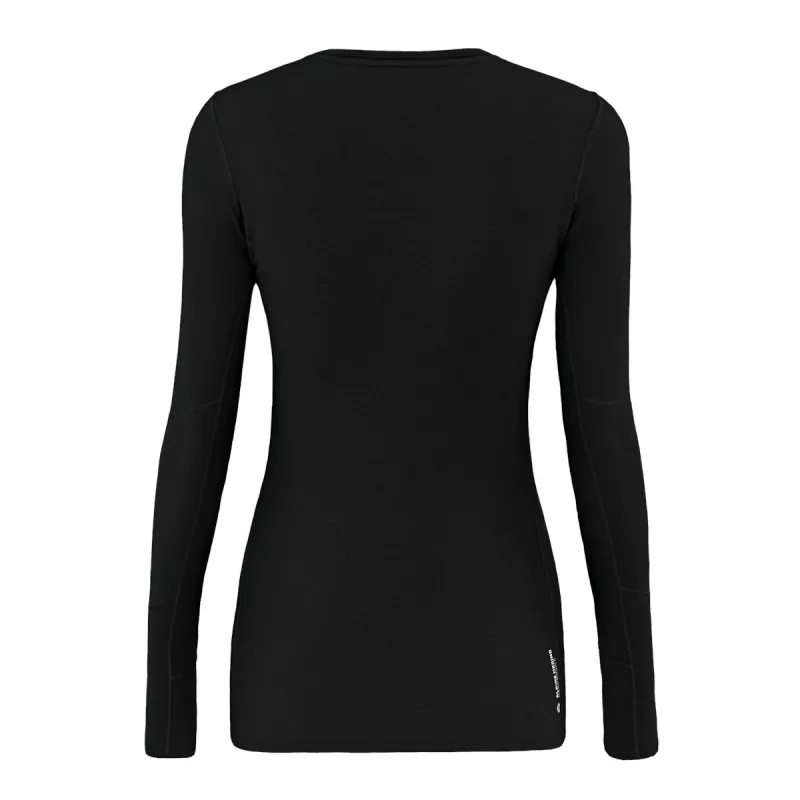 Blusa térmica Salewa Cristallo Warm para mulher - Black Out, tamanho S