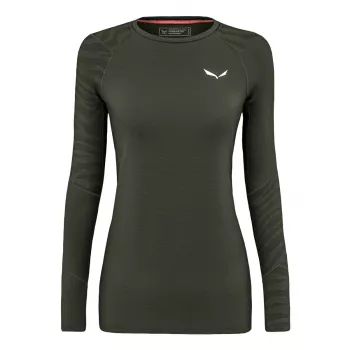 Top térmico para mulher Salewa Cristallo - Dark Olive