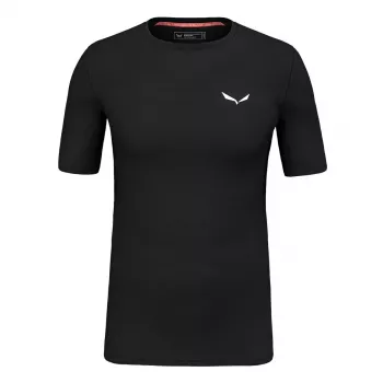 T-shirt Salewa Cristallo Warm Merino Wool - Black Out, tamanho S