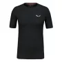 T-shirt Salewa Cristallo Warm Merino Wool - Black Out, tamanho S
