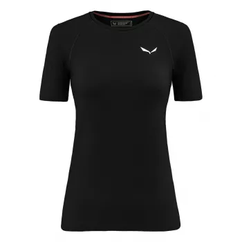 T-shirt térmica Salewa Cristallo para mulher tamanho L Black Out