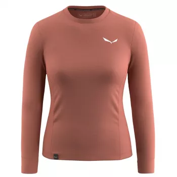 T-shirt Salewa Puez Dry Tee mulher - vermelho etrusco, tamanho L