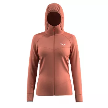 Casaco com capuz Salewa Agner Polarlite - Etruscan Red, tamanho M