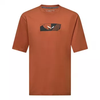 Salewa Eagle Hybrid Loose T-shirt - Coffee Brown, tamanho L