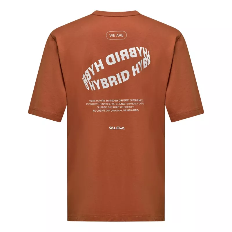 Salewa Eagle Hybrid Loose T-shirt - Coffee Brown, tamanho L