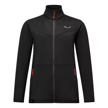 SALEWA Puez Cammino Mulher Full-Zip Hoody Black Out tamanho 36 (S)