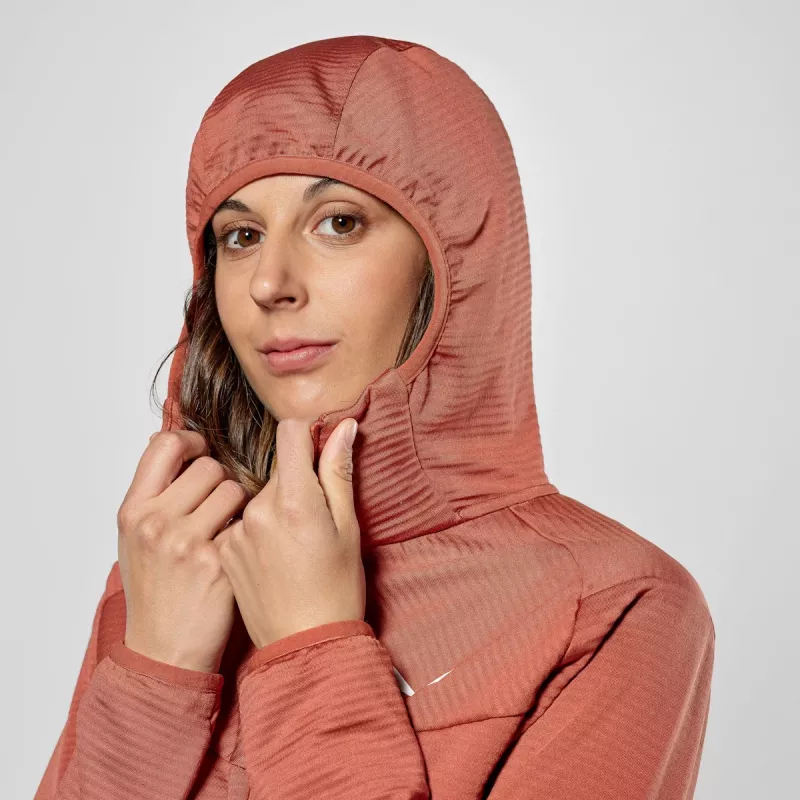 Casaco Salewa Puez Altavia PL HD - Etruscan Red, tamanho S