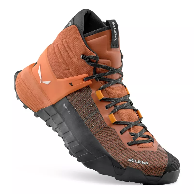 SALEWA Wildfire NXT Mid GTX sapatos de caminhada - Bombay Brown/Turmeric - UK 7.5 (EU 41)
