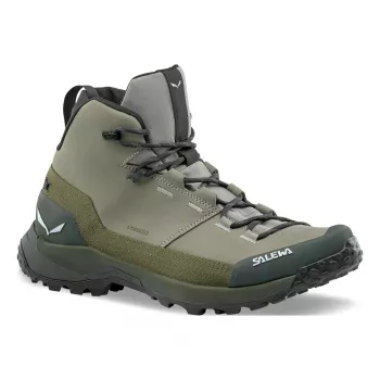 SALEWA sapatos Puez Leather Mid PTX - Shadow/Dark Olive - UK 10