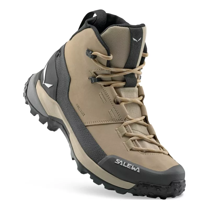 SALEWA Puez Leather Mid PTX sapatos para mulher Quicksand Onyx UK