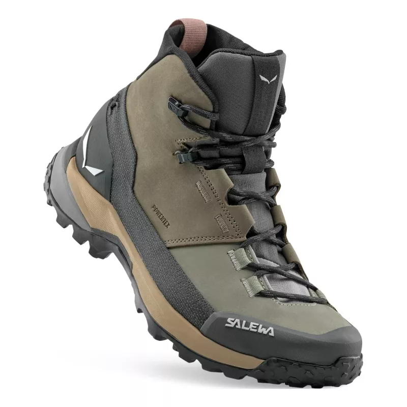 SALEWA sapatos Puez Leather Mid PTX Bungee Cord-Onyx UK 5.5